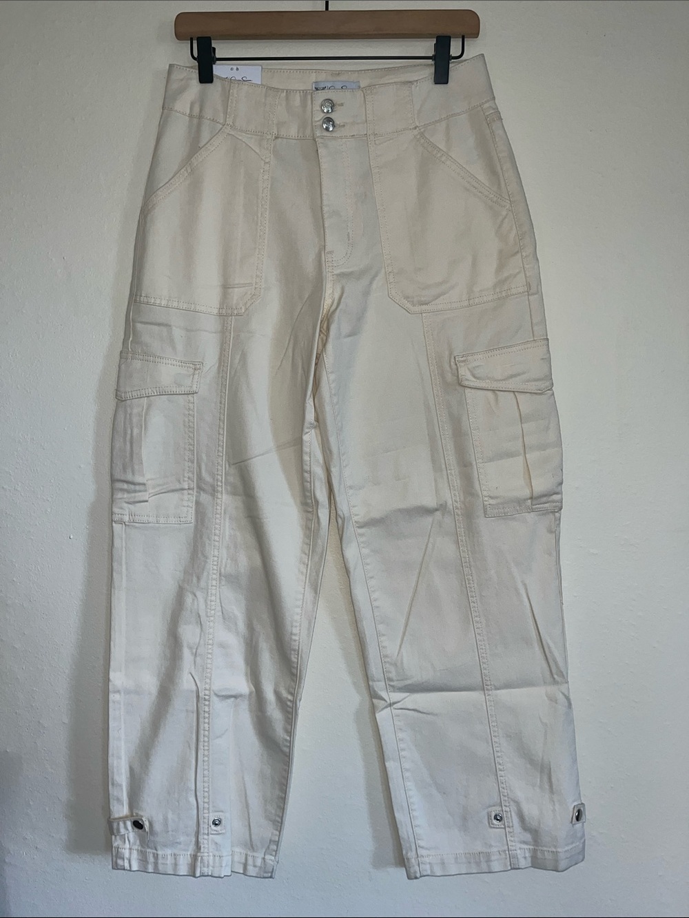 Jessica Simpson Cream Cargo Pants with Utility Pockets